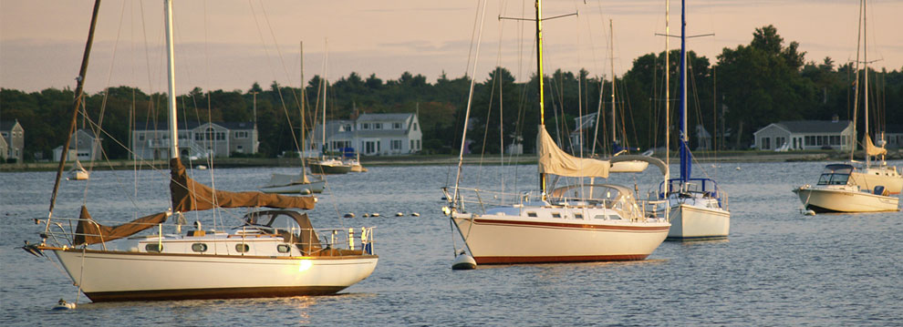 Sailboats in Mattapoisset Harbor